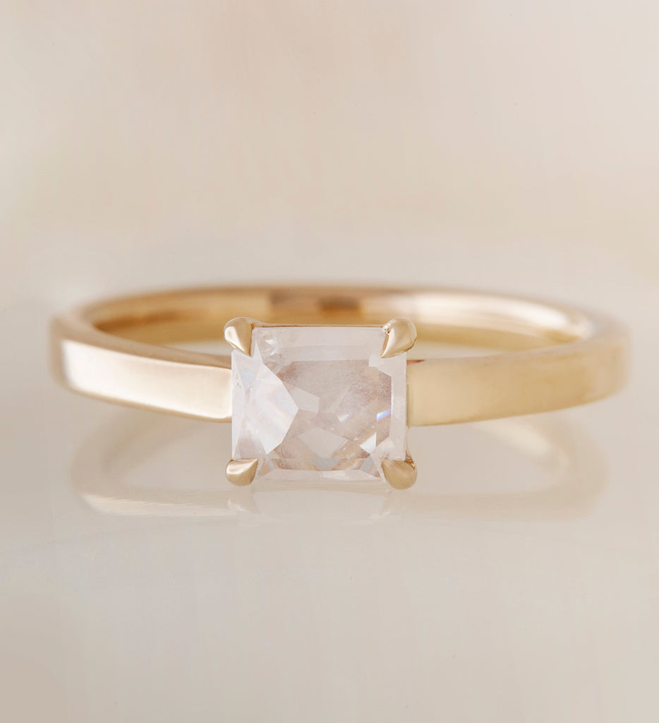 Eddie Ring - Icy Cut-Corner Rosecut Diamond