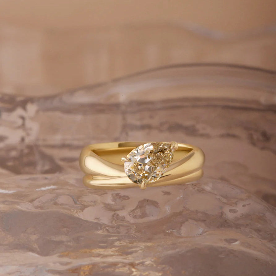 1.52ct Modern Antique Pear Brilliant 🇨🇦<br><b>ATTIC</b> | Cove Ring