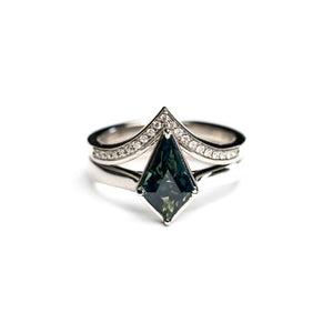 1.43ct Kite Step Cut Sapphire <br><b> H&F Jewellery </b>| Abyss Ring