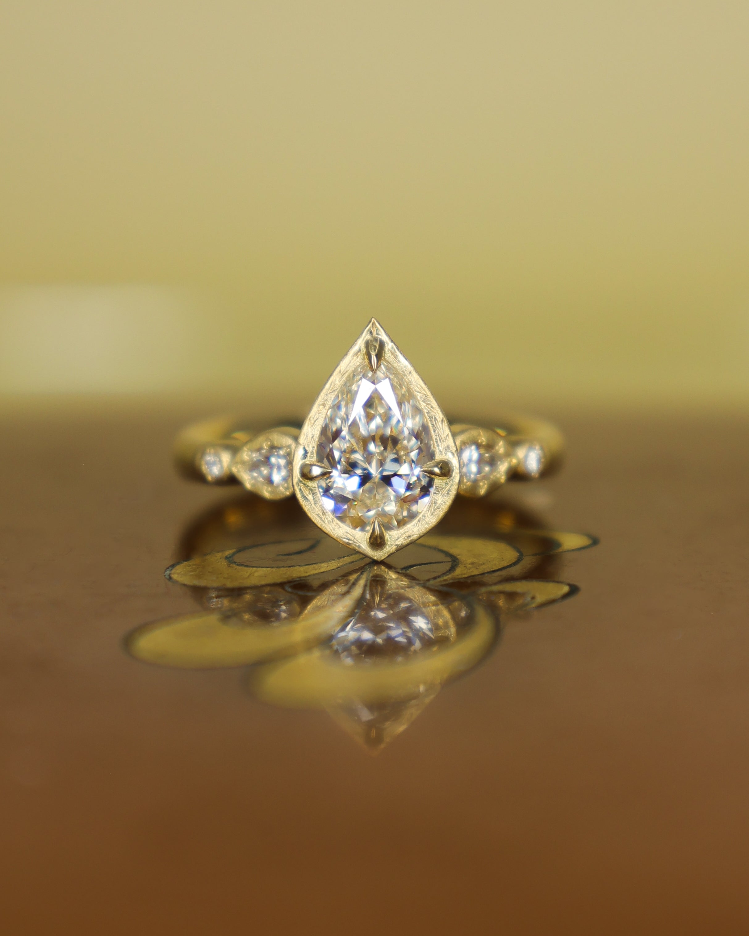 1.01ct GIA VVS1 L Pear Brilliant<br><b> Adel Chefridi</b> | Summer Lotus Ring