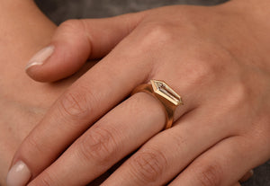 1.04ct Kite Step Cut <br><b> McCaul</B> | Aegis Ring