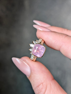 3.77ct Cushion Brilliant Sapphire <br> <b>H&F Jewellery</b> | Afterglow Ring