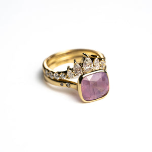 3.77ct Cushion Brilliant Sapphire <br> <b>H&F Jewellery</b> | Afterglow Ring