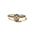 Stardust Elongated Hexagon Salt and Pepper Diamond Engagement Ring - MTD