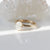 Oval diamond engagement ring three quarter view