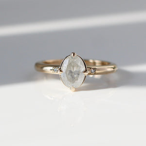 Oval diamond engagement ring front view