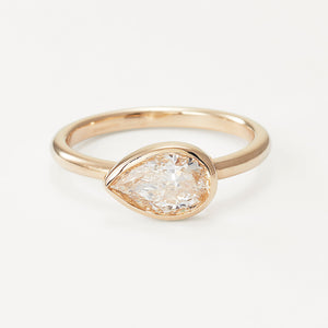 Canadian East-West Pear Diamond Engagement Ring