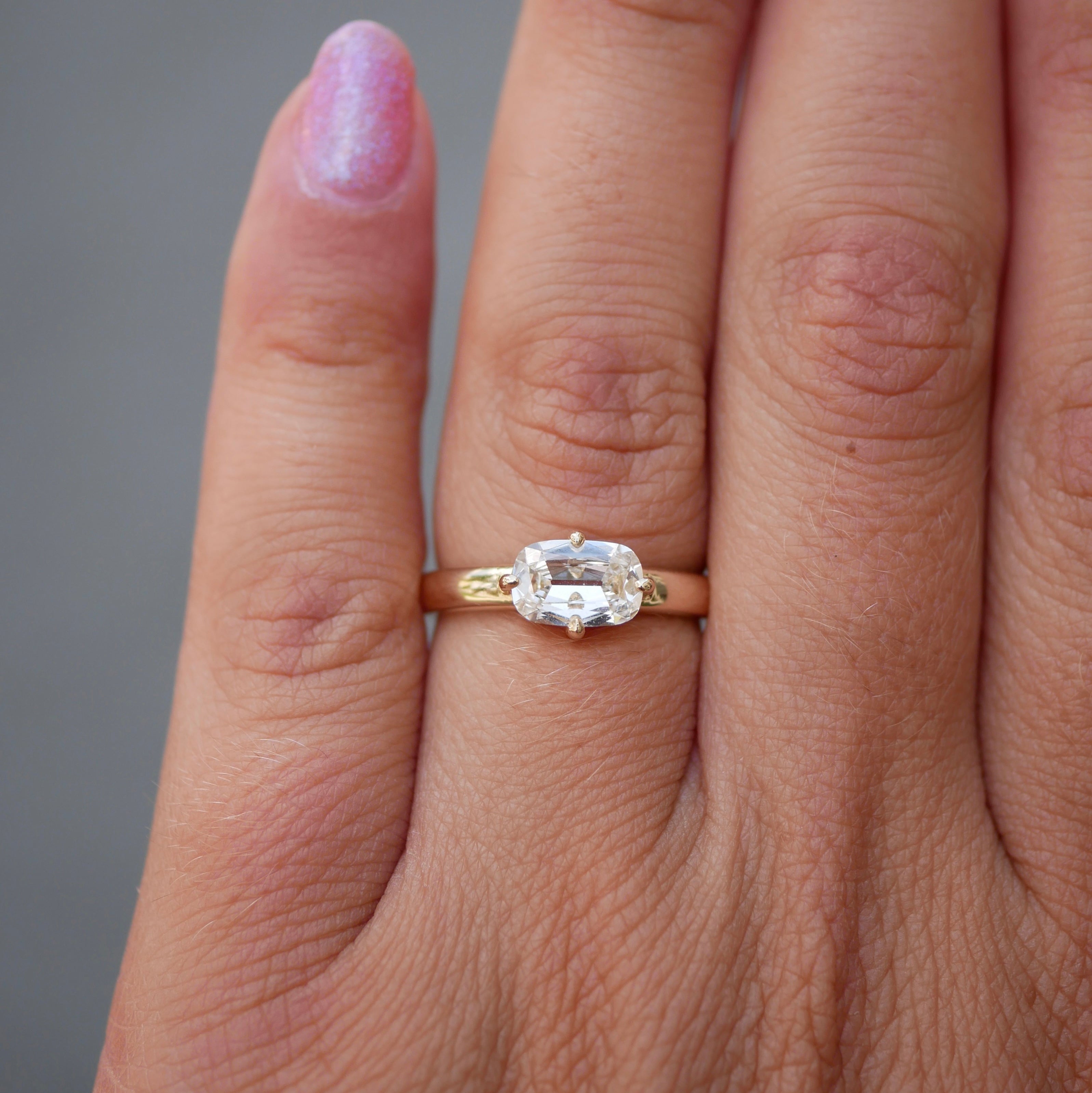 1.04ct Modern Antique Old Mine Cut<br><b> Emily Warden Designs </b>| Horizon Ring