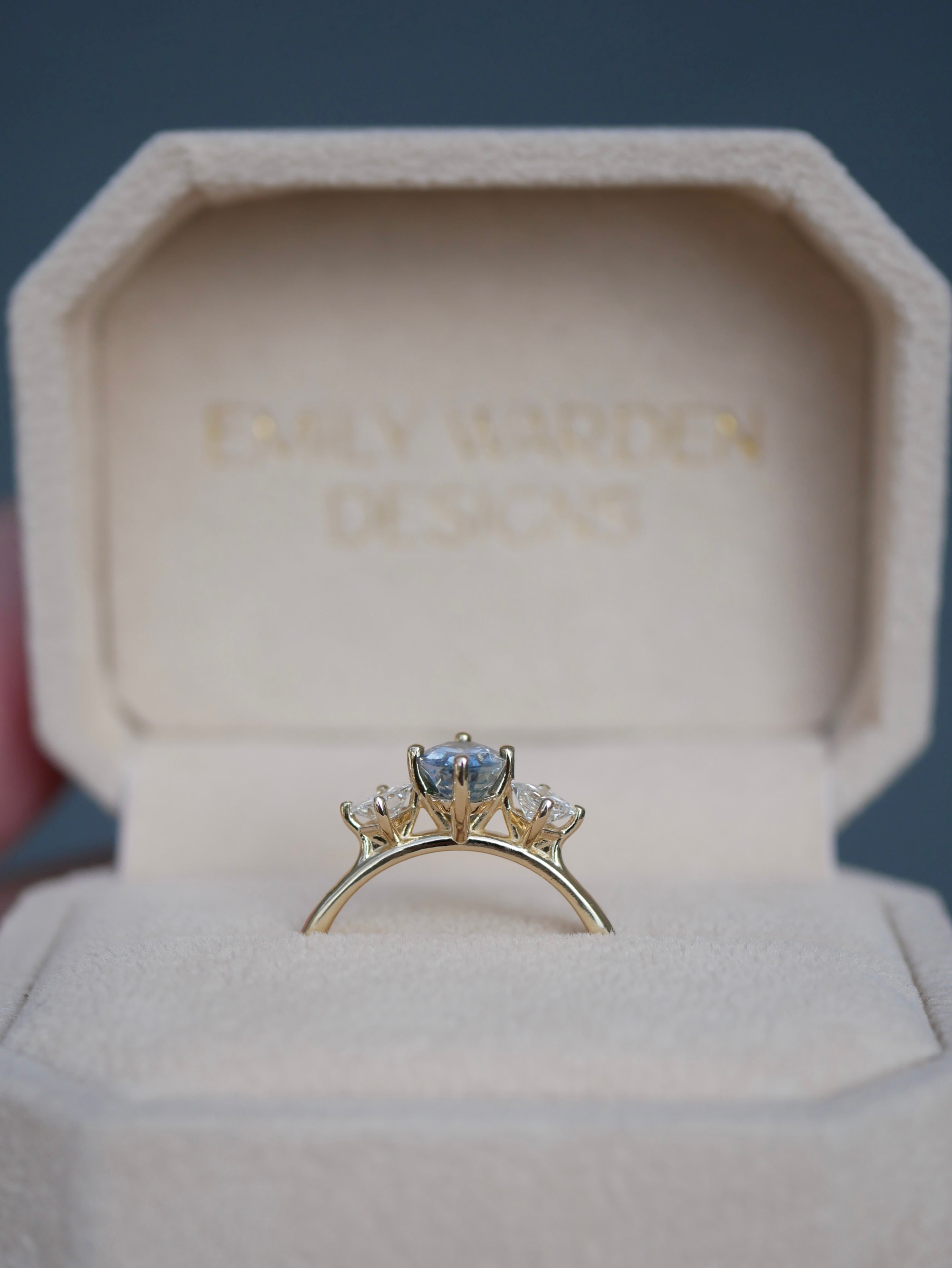 1.18ct Oval Brilliant Sapphire<br><b> Emily Warden Designs <b>| Sapphire Compass Ring