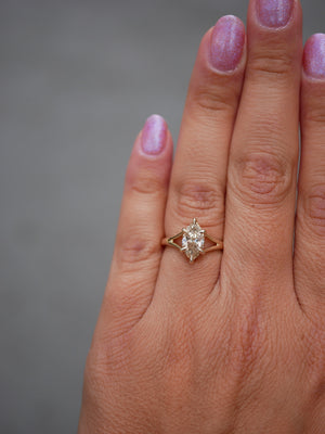 Marquise Diamond Split Shank Ring