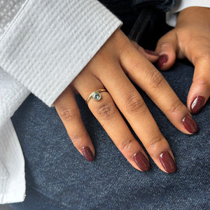 0.59ct Round Brilliant Sapphire <br><b> Pilar Agueci </b>| Camillia Ring No. 7