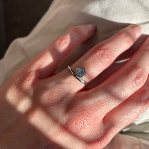 0.64ct Round Brilliant Sapphire <br><b> Pilar Agueci </b>| Camillia Ring No. 5