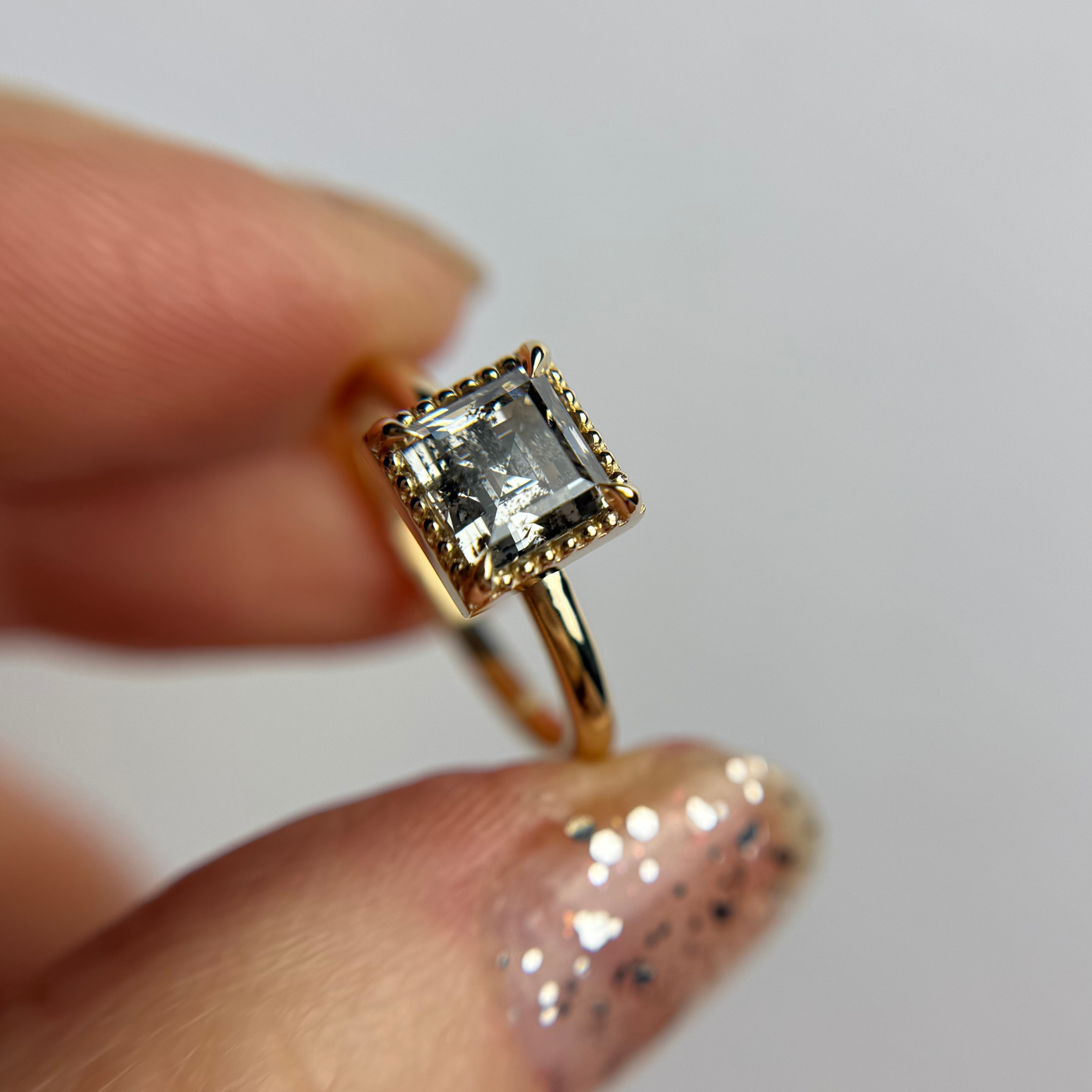 1.51ct Square Carré Cut <br><b> Jilian Maddin</b> | Empire Ring