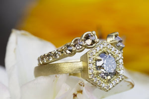 Chrysos ring stack with vintage charm and contemporary design