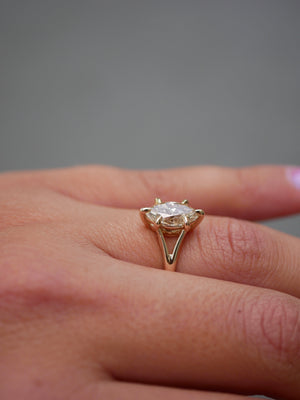 Marquise Diamond Split Shank Ring