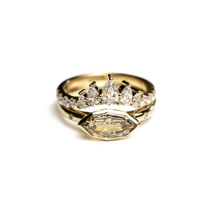 0.73cttw Pear + Round Brilliants <br> <b>H&F Jewellery</b> | Solstice Band