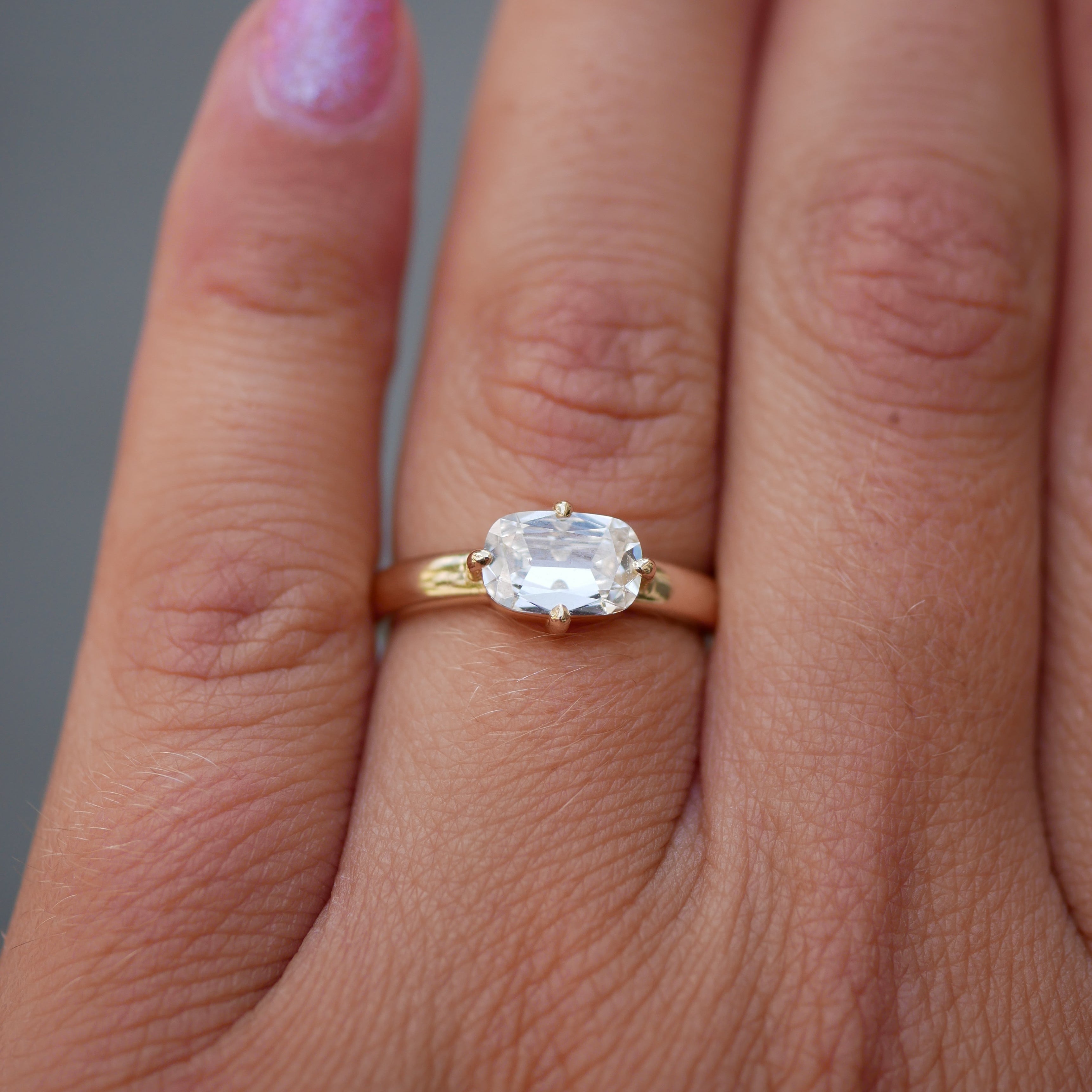 1.04ct Modern Antique Old Mine Cut<br><b> Emily Warden Designs </b>| Horizon Ring
