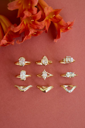 1.23ct Cut Corner Rectangle Step Cut <br><b> Emily Warden Designs </b>| Champagne Grove Ring