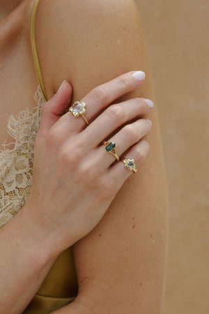Sapphire Split Shank Ring
