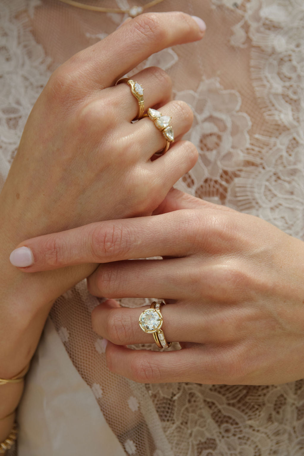 1.44cttw Pear Rosecut <br><b> Emily Warden Designs </b>| Ballet Slipper Ring