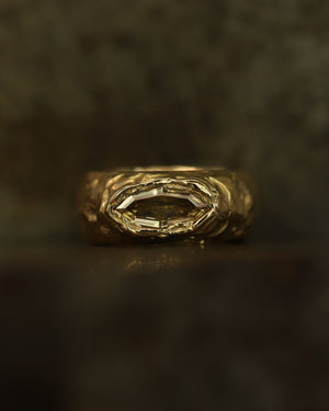 1.00ct GIA VS2 Fancy Yellow-Brown Geo Marquise Step Cut<br><b> Ellis Mhairi Cameron </b>| Seun OOAK Diamond Ring