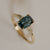 Foe & Dear | Selene Ring - 1.54ct Teal-Green Radiant-cut Sapphire *ready-to-ship