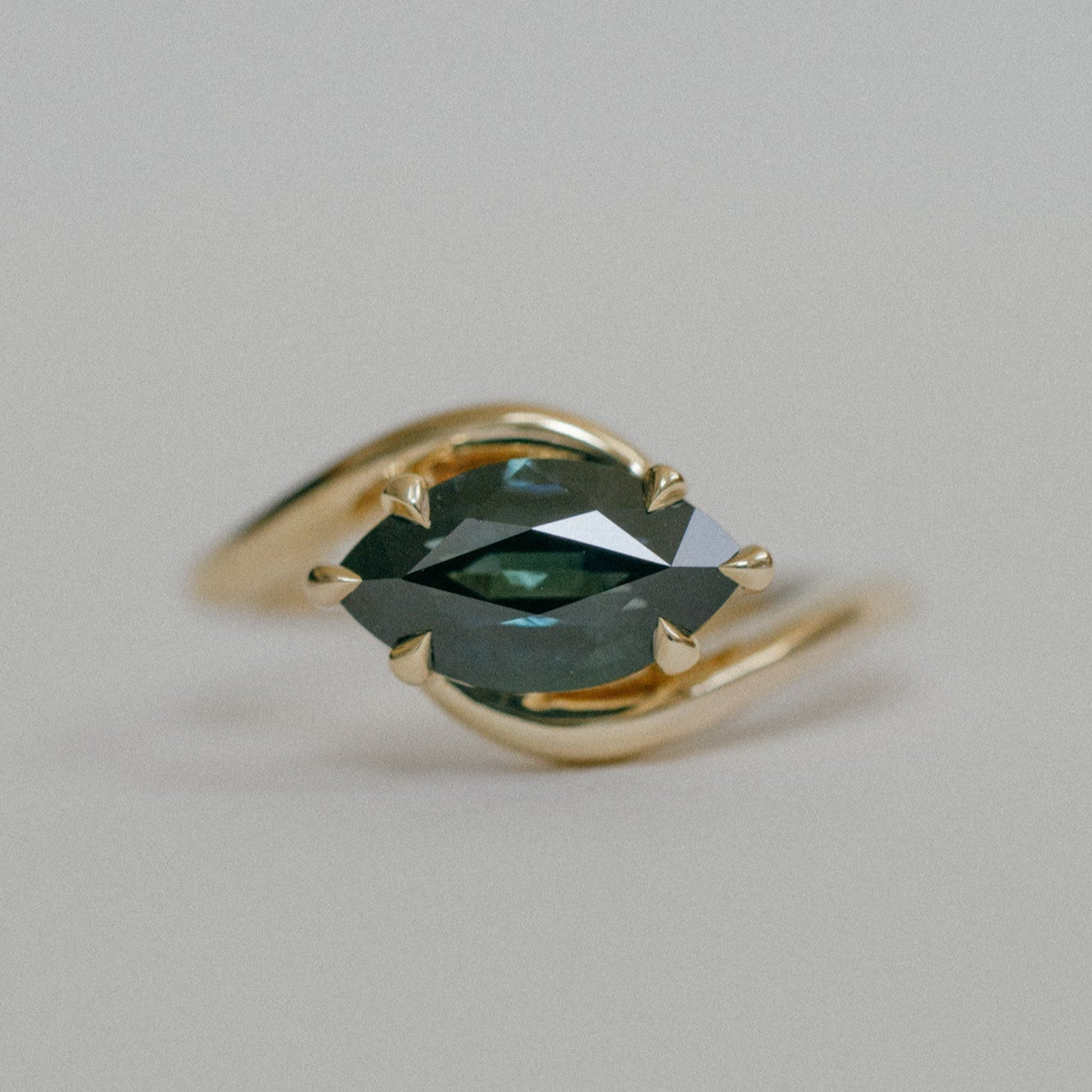 Foe & Dear | Nori Ring - 2.36ct Teal Marquise Brilliant-cut Sapphire *ready-to-ship
