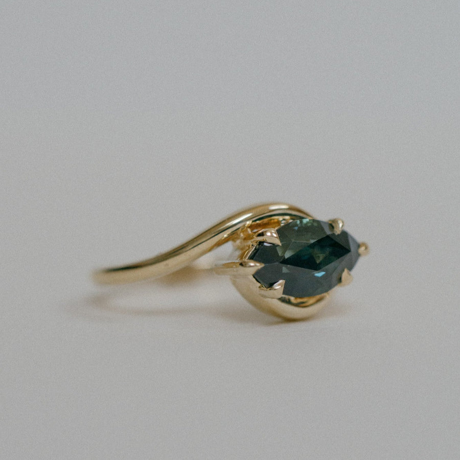 Foe & Dear | Nori Ring - 2.36ct Teal Marquise Brilliant-cut Sapphire *ready-to-ship