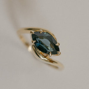 Foe & Dear | Nori Ring - 2.36ct Teal Marquise Brilliant-cut Sapphire *ready-to-ship