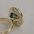 Foe & Dear | Pele Ring - 1.72ct Teal-Green Round Brilliant-cut Sapphire *Ready-to-ship