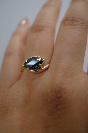 Foe & Dear | Nori Ring - 2.36ct Teal Marquise Brilliant-cut Sapphire *ready-to-ship