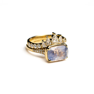 4.11ct Cushion Brilliant Sapphire <br> <b>H&F Jewellery</b> | Horizon Ring