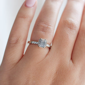 1.18ct Cut Corner Rectangle Step Cut <br><b> Yuliya Chorna Jewellery </b>| Deco Diamond Ring