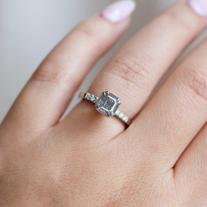 1.18ct Cut Corner Rectangle Step Cut <br><b> Yuliya Chorna Jewellery </b>| Deco Diamond Ring