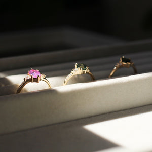 1.14ct Hexagon Brilliant Sapphire <br><b> Yuliya Chorna Jewellery </b>| Hexagon Pink Sapphire Ring