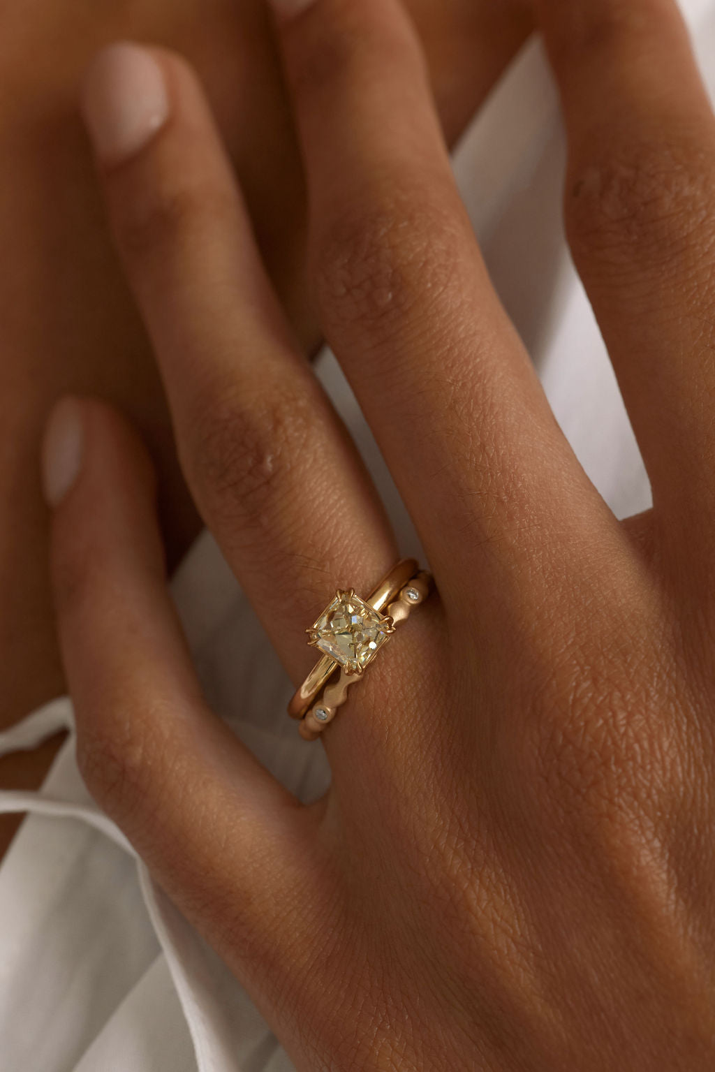 1.71ct Modern Antique French Cut <br><b> June Rings</b> | Alba Ring