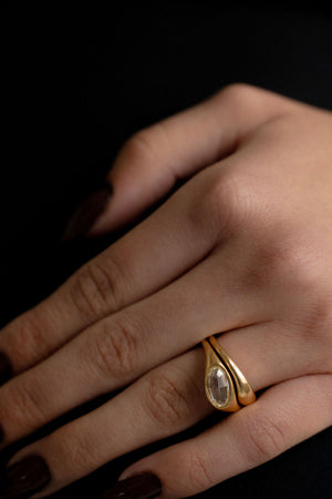 1.01ct Geo Oval Step Cut <br><b>June Rings</b> | Geo Cut Moval Marlow