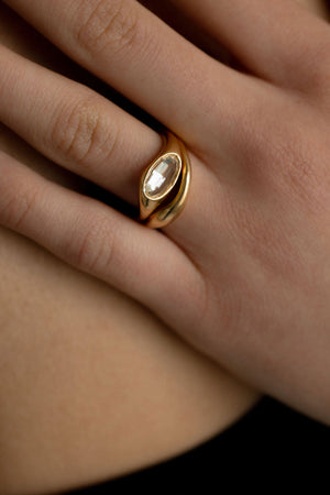 1.01ct Geo Oval Step Cut <br><b>June Rings</b> | Geo Cut Moval Marlow