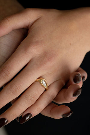 1.01ct Geo Oval Step Cut <br><b>June Rings</b> | Geo Cut Moval Marlow