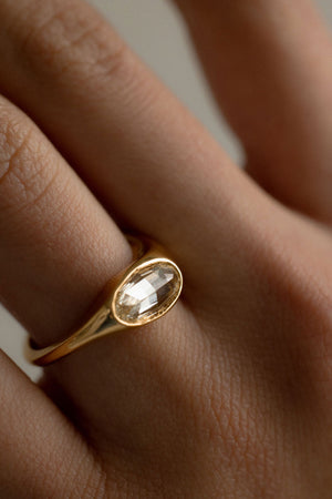 1.01ct Geo Oval Step Cut <br><b>June Rings</b> | Geo Cut Moval Marlow