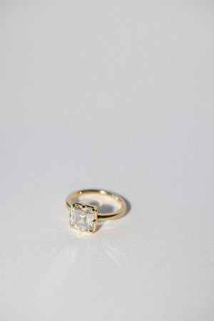 2.21ct Cut Corner Rectangle Rosecut <br><B> June Rings</b> | Mira Ring
