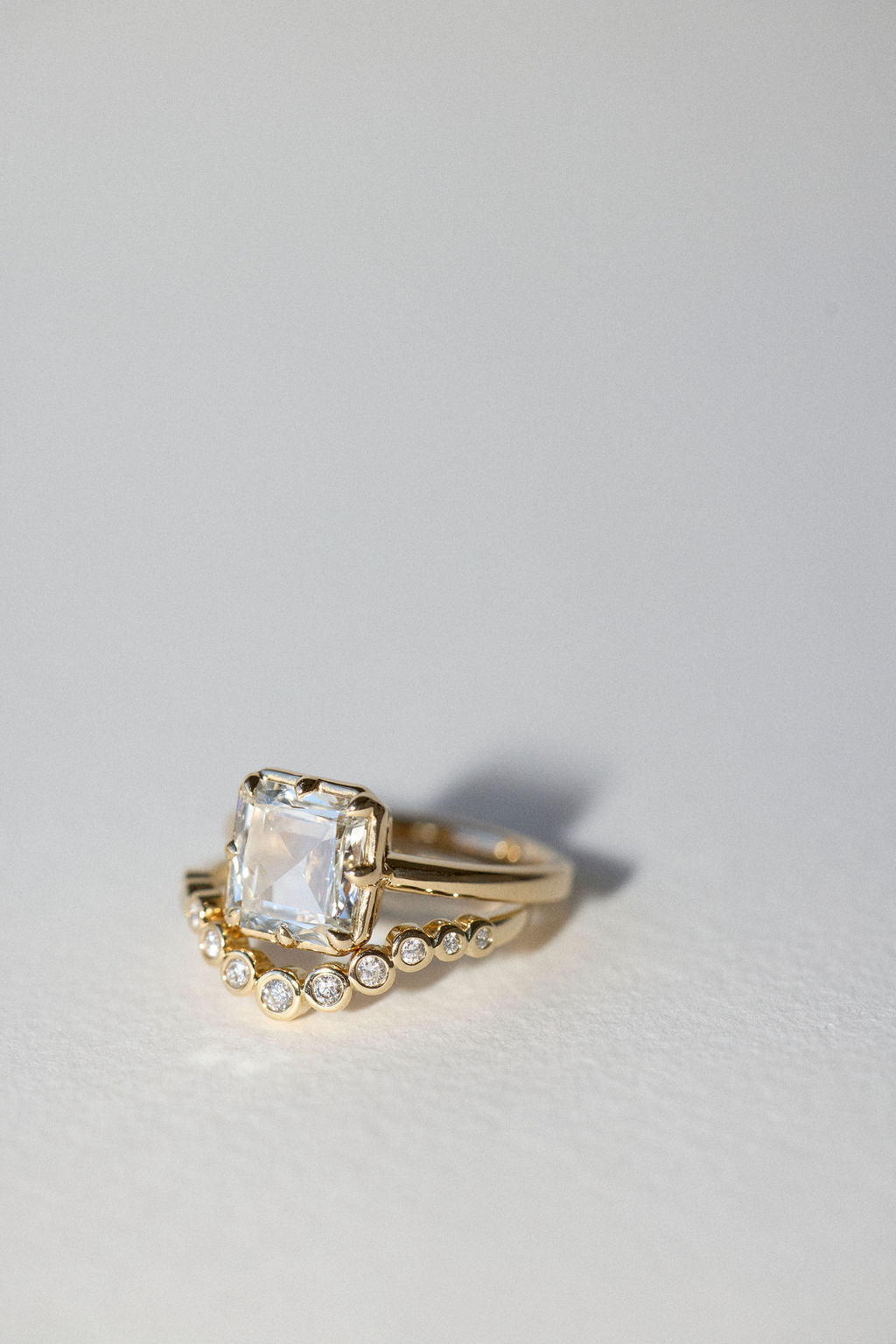 2.21ct Cut Corner Rectangle Rosecut <br><B> June Rings</b> | Mira Ring