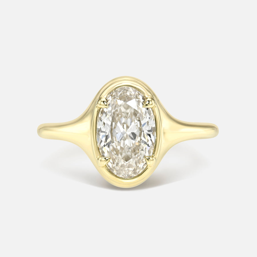 1.52ct Oval Brilliant <br><b> Maggi Simpkins </b> | Oval Skinny Signet Ring