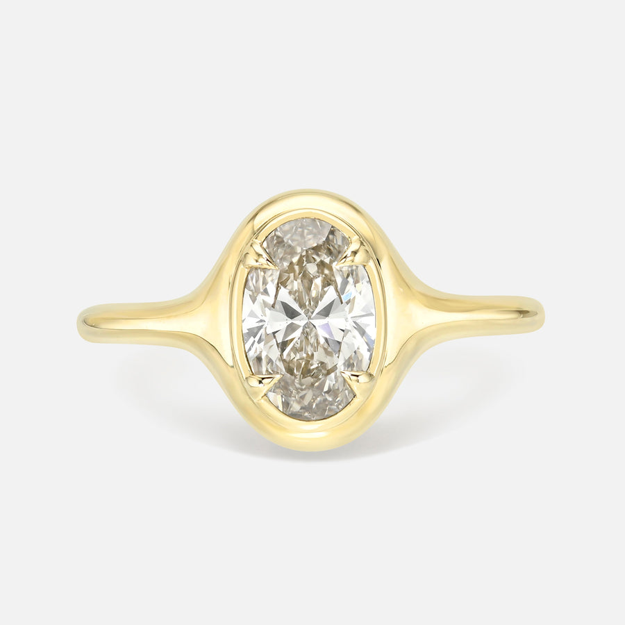1.03ct Oval Brilliant <br><b> Maggi Simpkins </b> | Oval Skinny Signet Ring