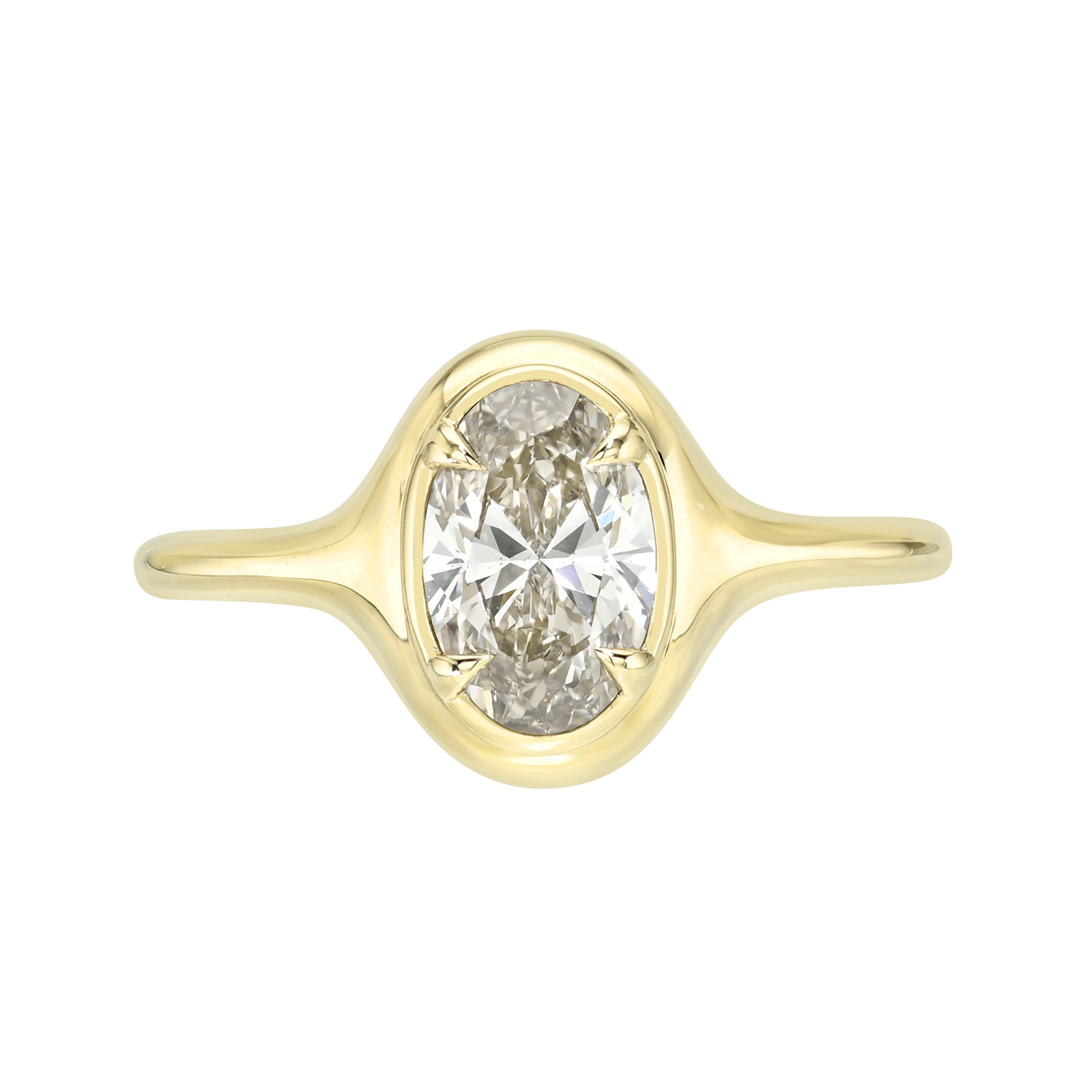 1.03ct Oval Brilliant <br><b> Maggi Simpkins </b> | Oval Skinny Signet Ring