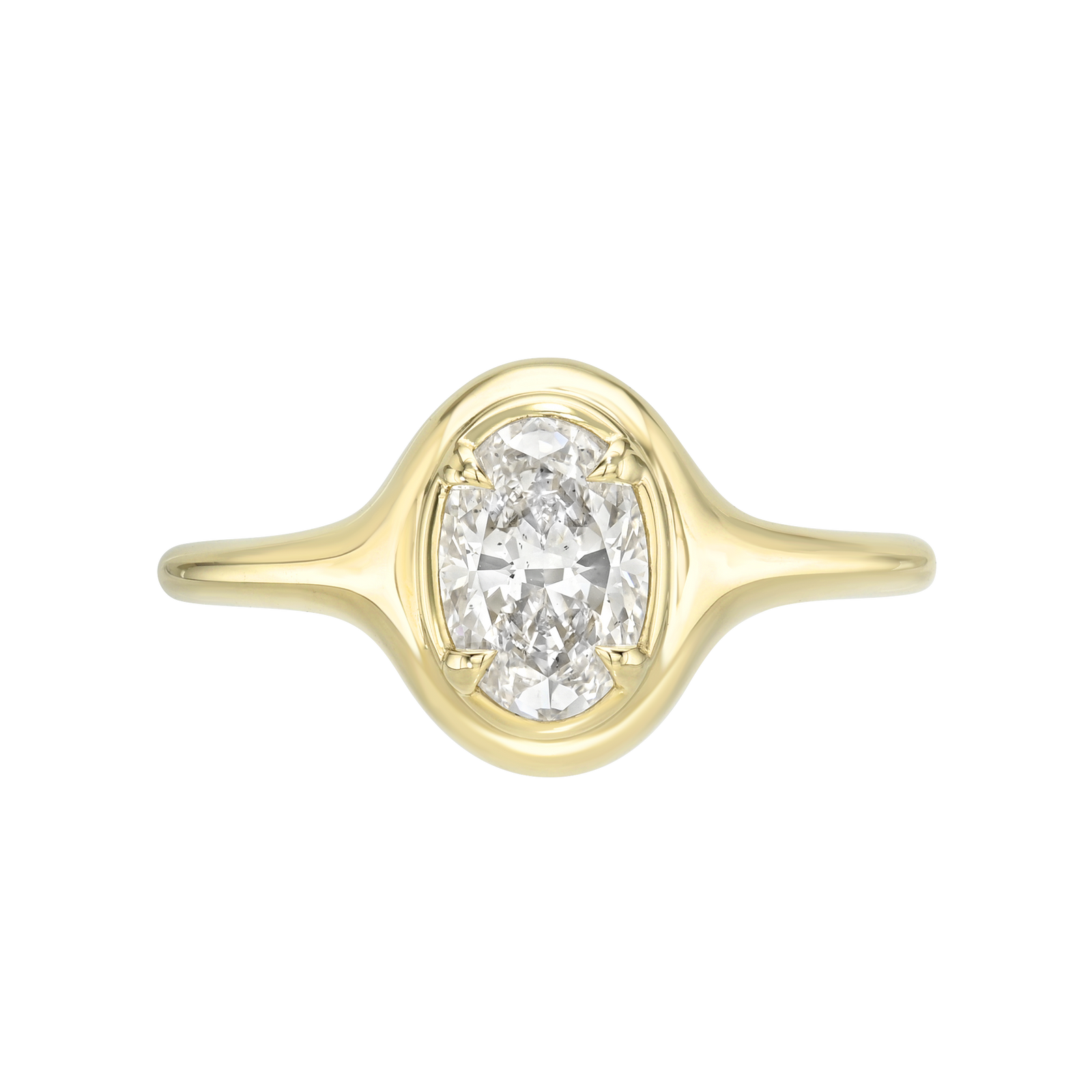 0.90ct Oval Brilliant <br><b> Maggi Simpkins </b> | Oval Skinny Signet Ring