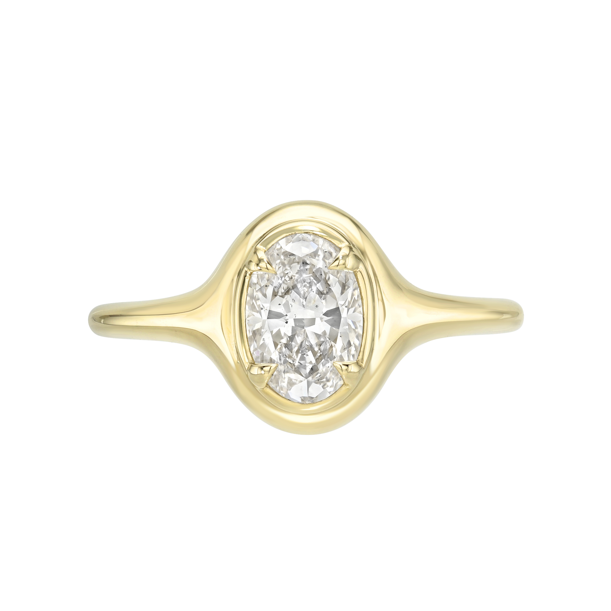 0.90ct Oval Brilliant <br><b> Maggi Simpkins </b> | Oval Skinny Signet Ring
