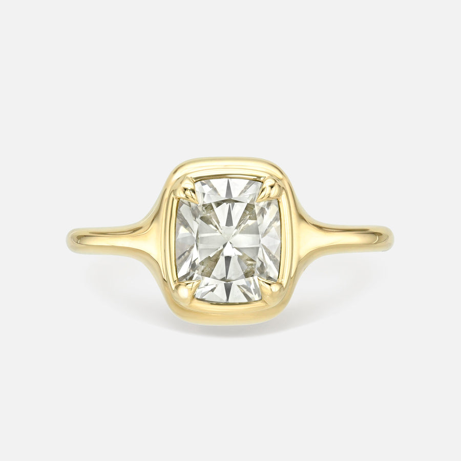 1.51ct Modern Antique Old Mine Cut <br><b> Maggi Simpkins </b> | Cushion Skinny Signet Ring