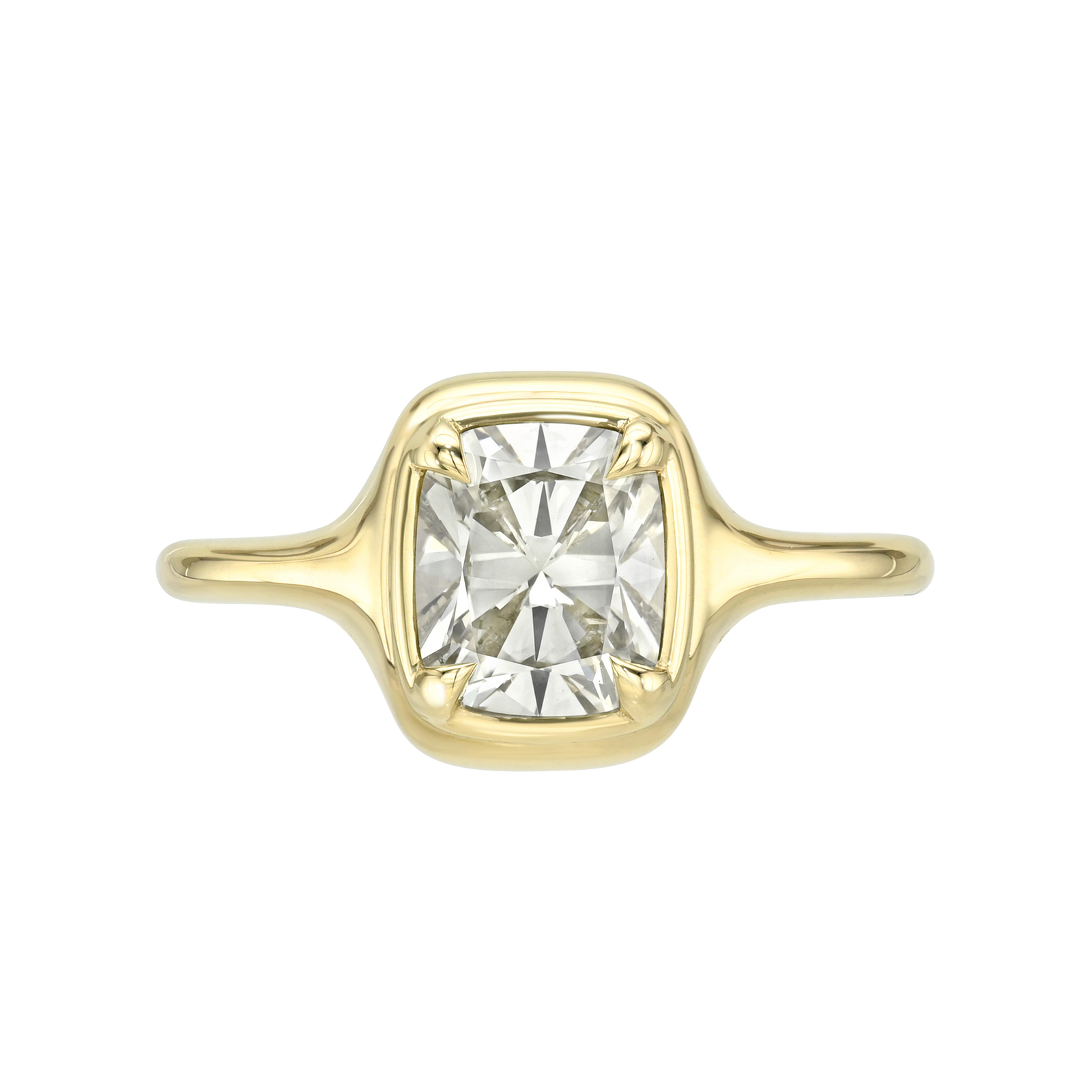 1.51ct Modern Antique Old Mine Cut <br><b> Maggi Simpkins </b> | Cushion Skinny Signet Ring