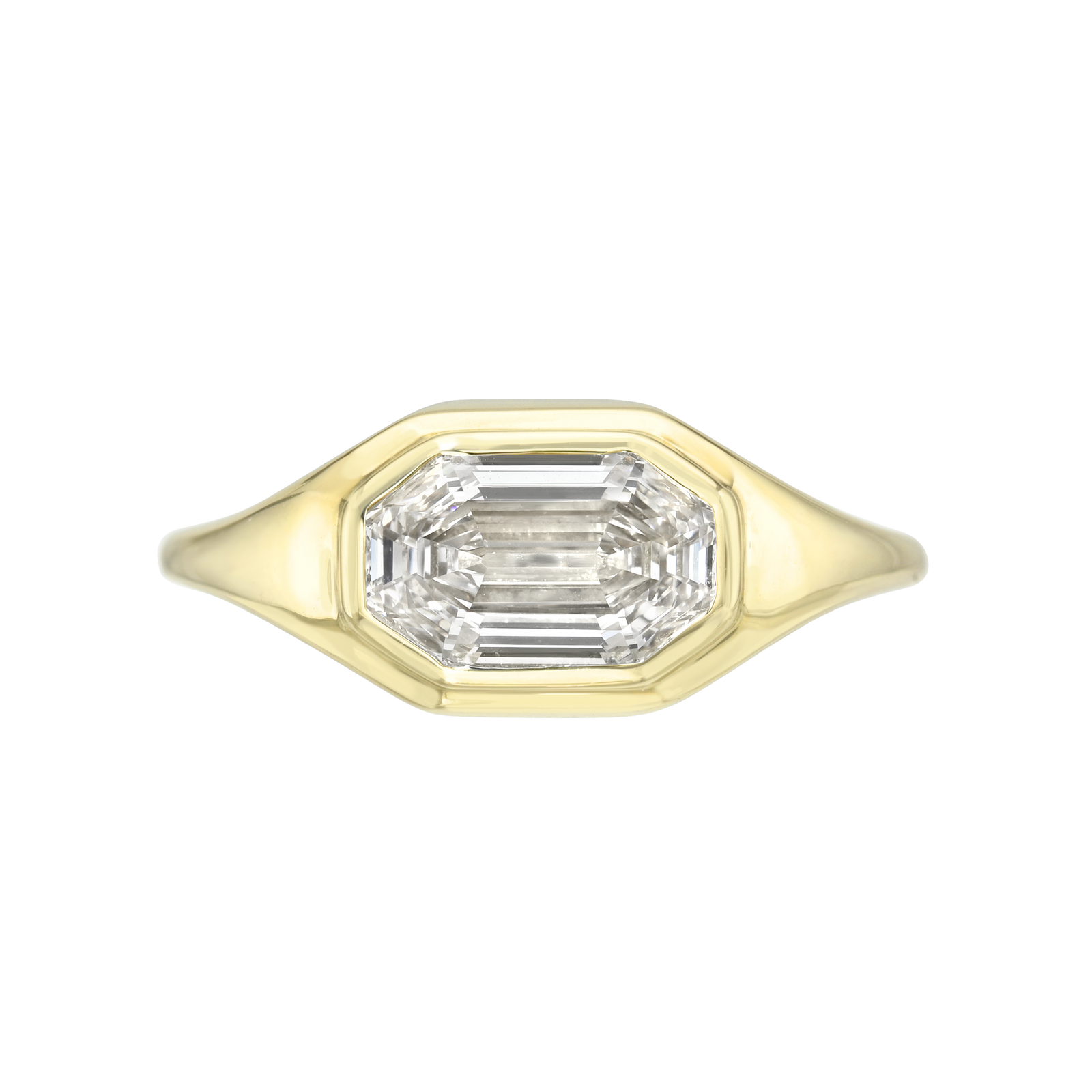 1.64ct Cut Corner Rectangle Step Cut <br><b> Maggi Simpkins </b> | Emerald Signet Ring